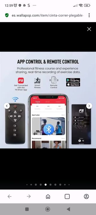 Cinta de correr eléctrica plegable