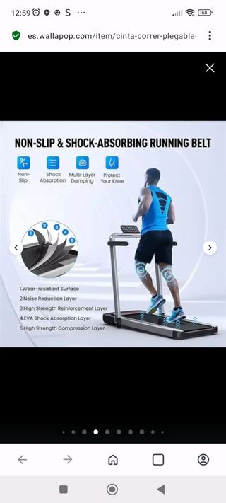 Cinta de correr eléctrica plegable