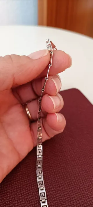 Pulsera Plata Vintage Diseño Griego