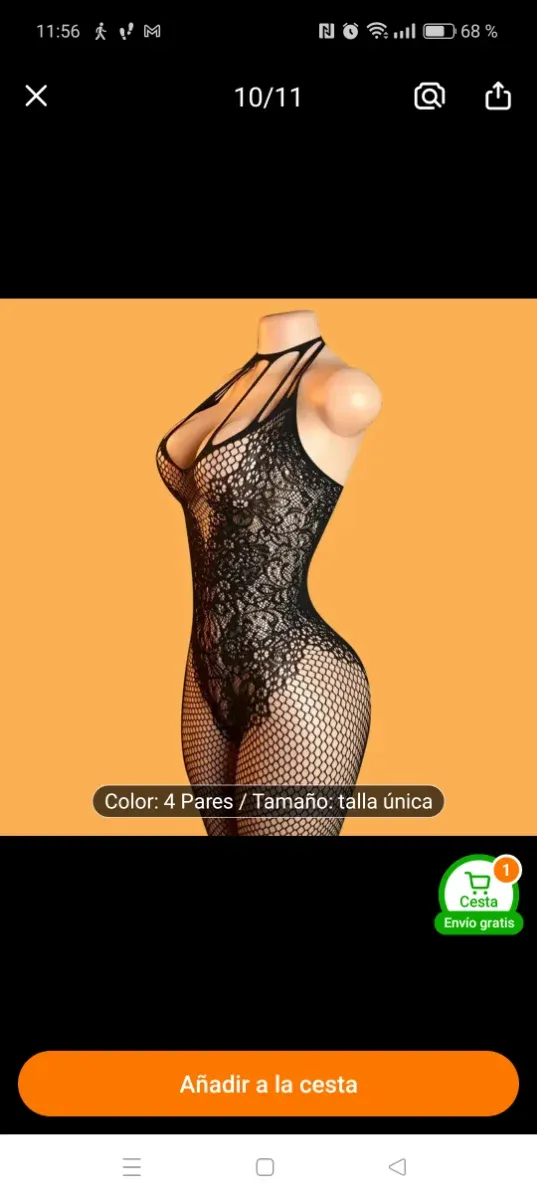 Vestido de rede com renda