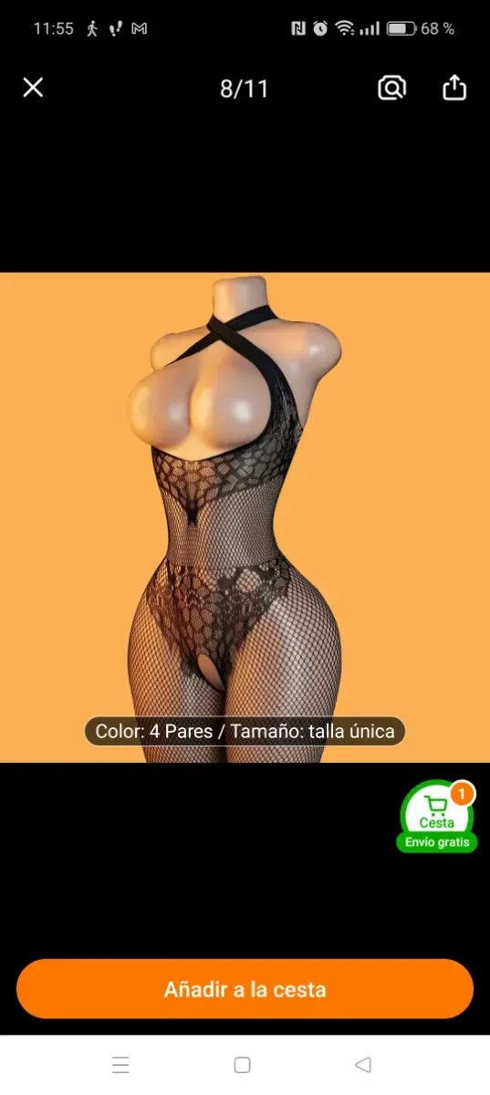 Vestido de rede com renda