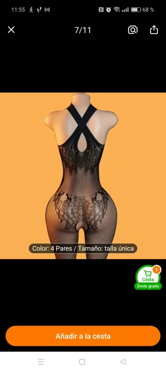 Vestido de rede com renda