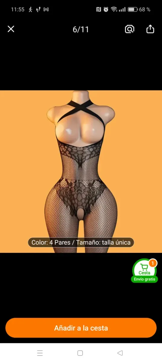 Vestido de rede com renda