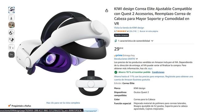 Correa ajustable Kiwi para Oculus Quest 2
