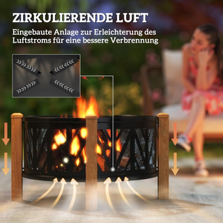 Braciere 2 in 1, diametro 75 x 58 cm, con parascin