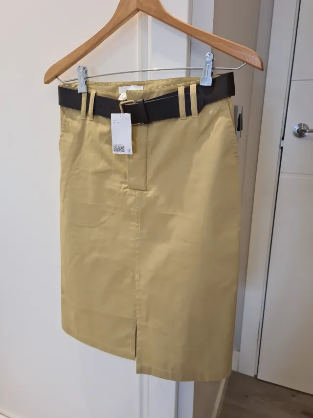 Falda midi safari H&M