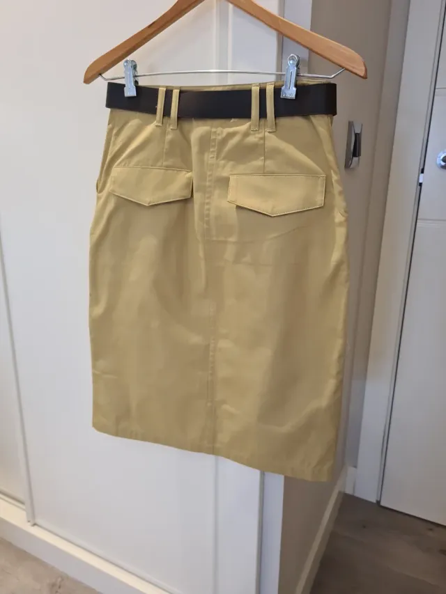 Falda midi safari H&M