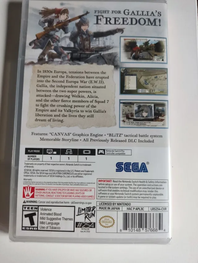 Valkyria Chronicles Remastered Switch nuovo