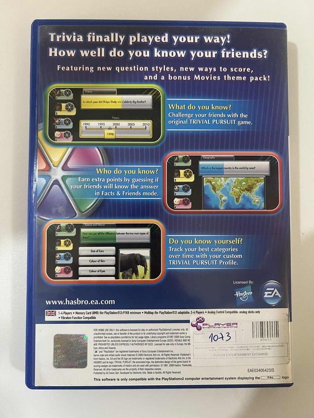 Trivial Pursuit PS2 (PlayStation 2) Usado