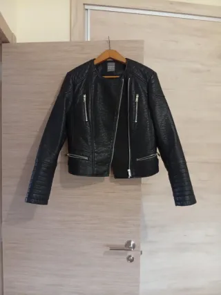 Cazadora polipiel efecto piel