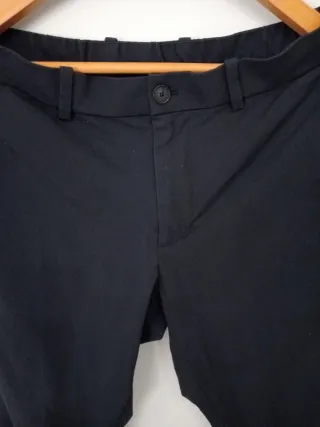 Pantalón vestir Mango azul marino recto