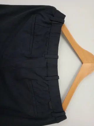 Pantalón vestir Mango azul marino recto