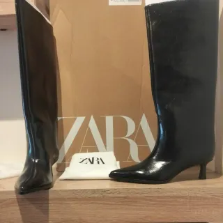 Botas Zara Negras Piel Nuevas