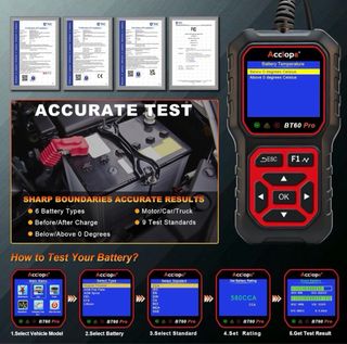 COMPROBADOR DE BATERÍAS BT60 PRO