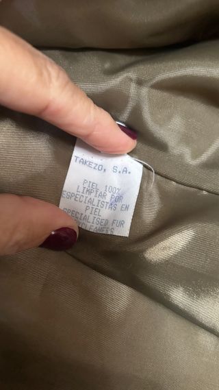 Chaqueta TAKEZO Piel Marrón/Verde