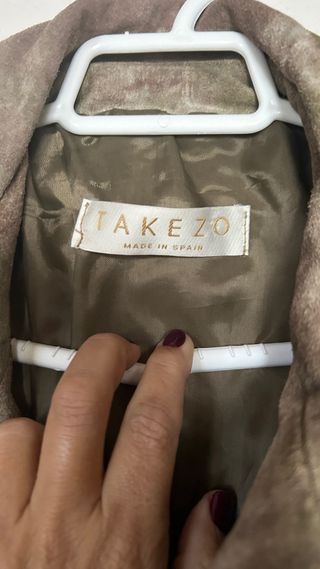 Chaqueta TAKEZO Piel Marrón/Verde