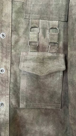 Chaqueta TAKEZO Piel Marrón/Verde