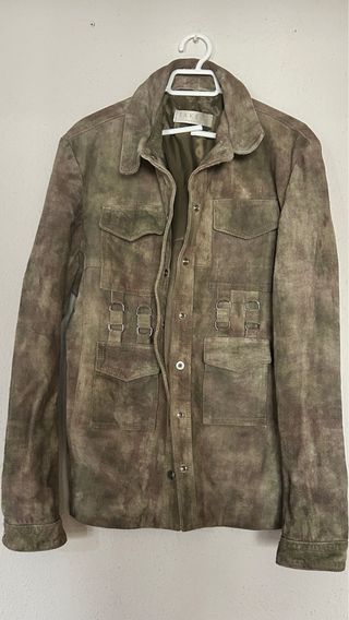 Chaqueta TAKEZO Piel Marrón/Verde