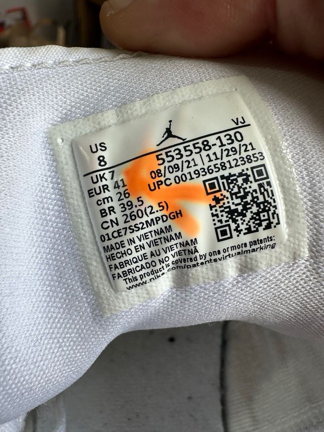 Jordan 1 Low Blancas Talla 41