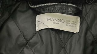 Chaqueta tejana negra con forro acolchado