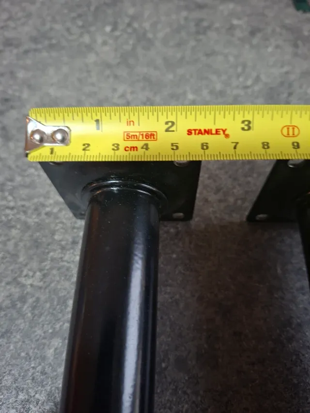 3 Piedi da tavolo in metallo nero 40 cm