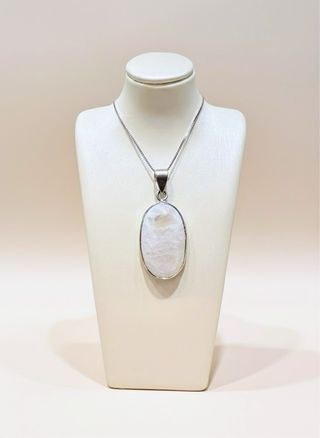 Collar Piedra Luna Plata 925 | Diseño Ovalado