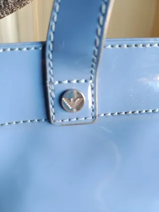 Borsa Armani Jeans blu vernice
