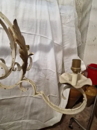 Lampadario Ferro Francia Inizio XX