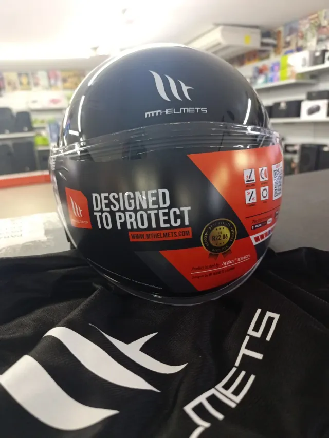 Casco Jet MTHELMETS Negro Talla M