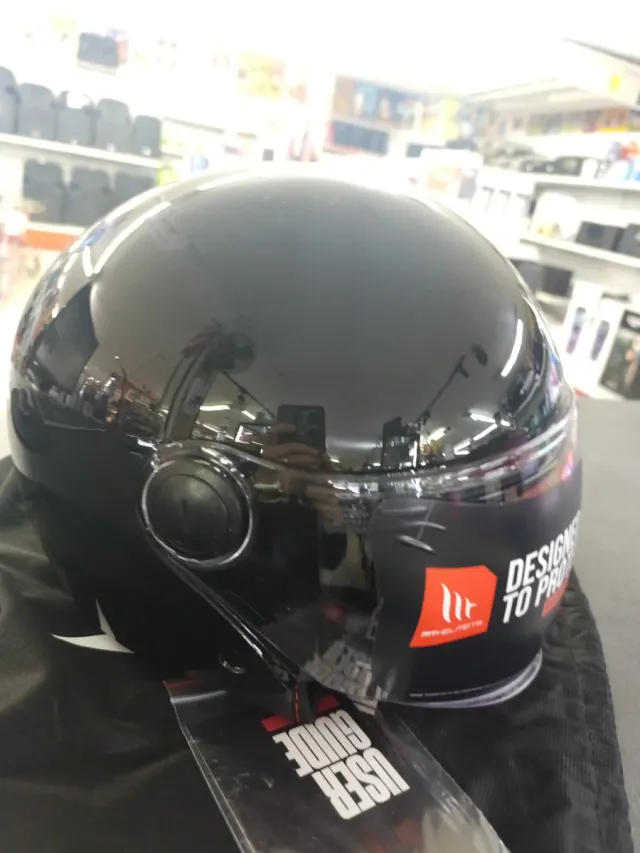 Casco Jet MTHELMETS Negro Talla M