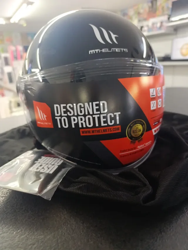 Casco Jet MTHELMETS Negro Talla M