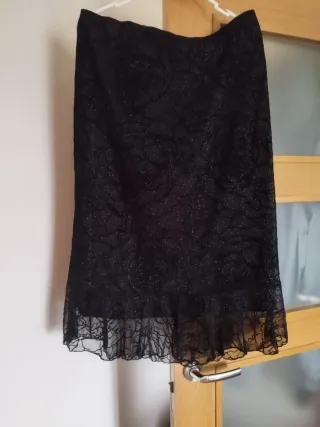 Falda negra fiesta encaje