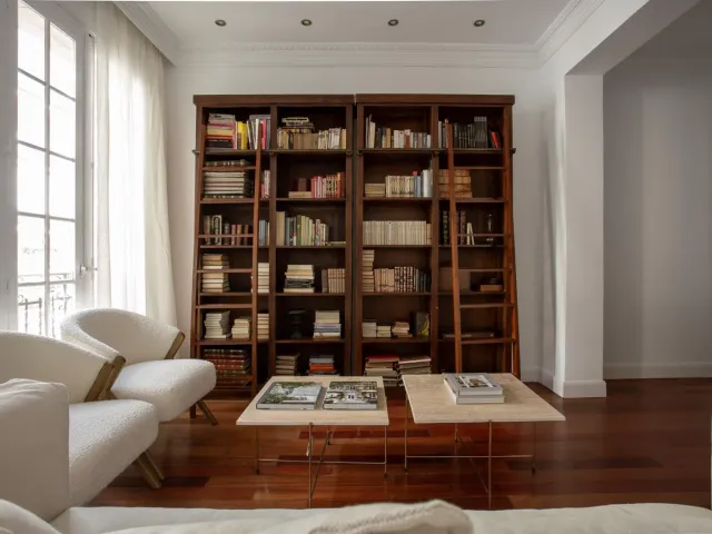 Pareja Mesas Centro Mármol Travertino y Metal.