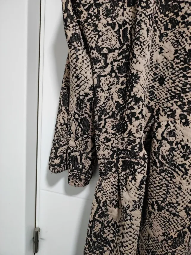Vestido Zara Talla XL Estampado Animal Print