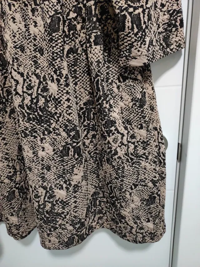 Vestido Zara Talla XL Estampado Animal Print