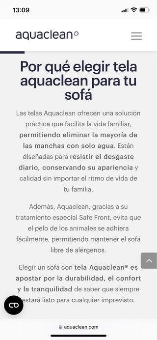 Sofá de 3 plazas con chaiselongue.