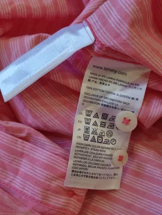 Camicia Tommy Hilfiger a righe rosa