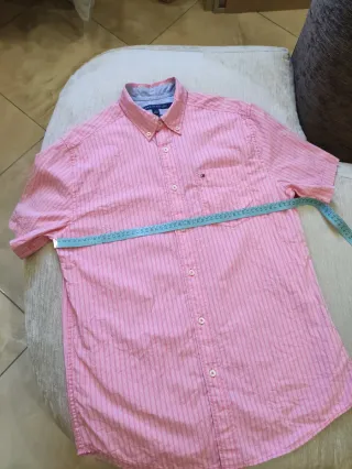 Camicia Tommy Hilfiger a righe rosa