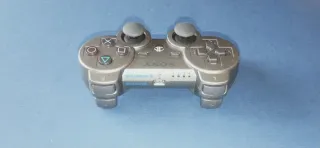 2 mandos PS3 Sony plata oscuro  metalizado + azul