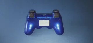 2 mandos PS3 Sony plata oscuro  metalizado + azul