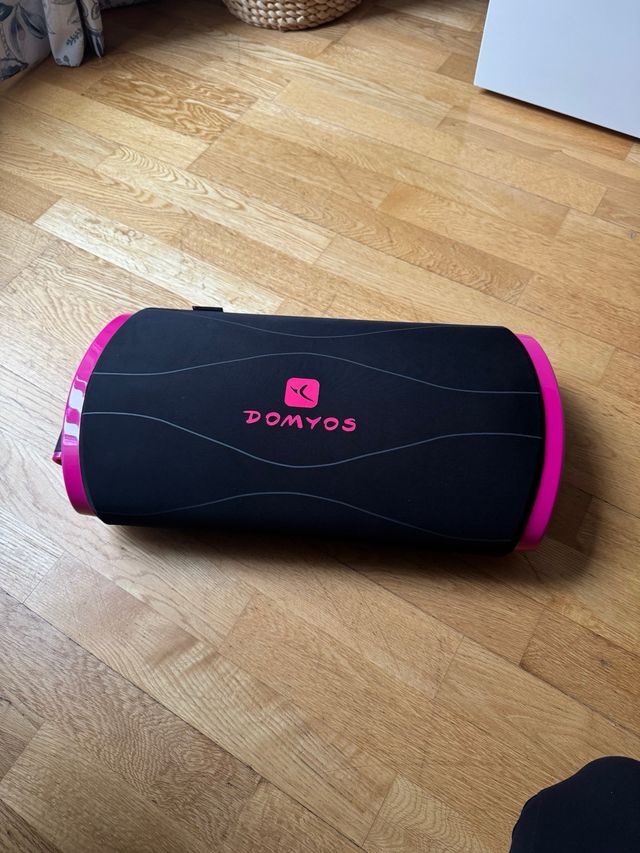 Rodillo Domyos Fitness Negro y Rosa