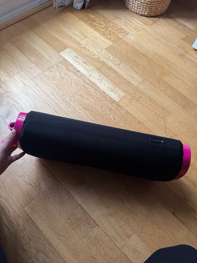 Rodillo Domyos Fitness Negro y Rosa