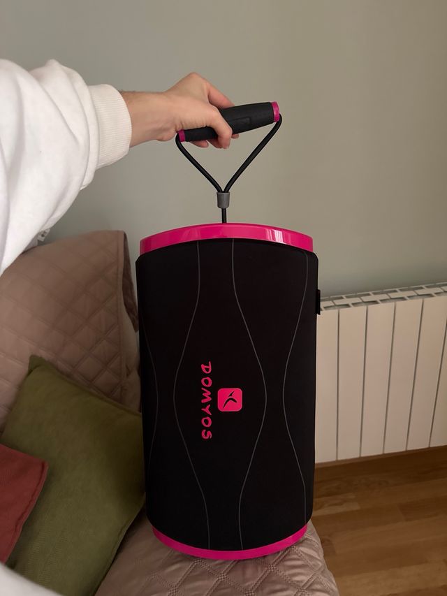 Rodillo Domyos Fitness Negro y Rosa
