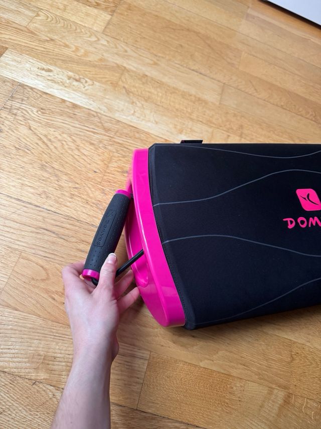 Rodillo Domyos Fitness Negro y Rosa