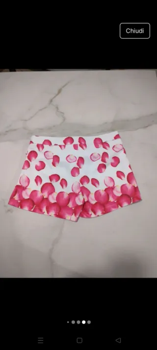 Shorts Y-Clu fantasia fiori rosa taglia 42