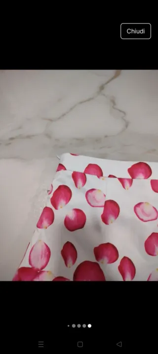 Shorts Y-Clu fantasia fiori rosa taglia 42