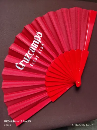 5 Abanicos Cruzcampo Rojos
