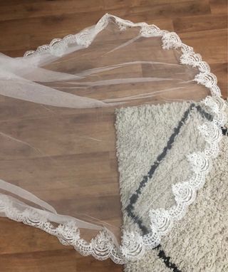 Velo de Novia Borde Encaje Festoneado