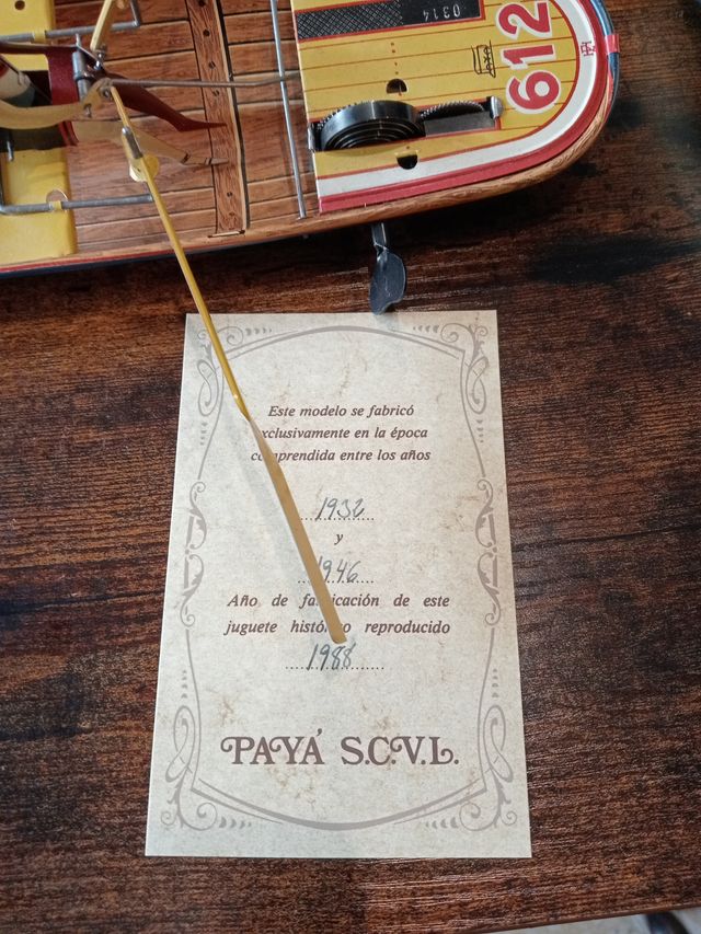 Paya remero ojalata 314 con caja y certificado