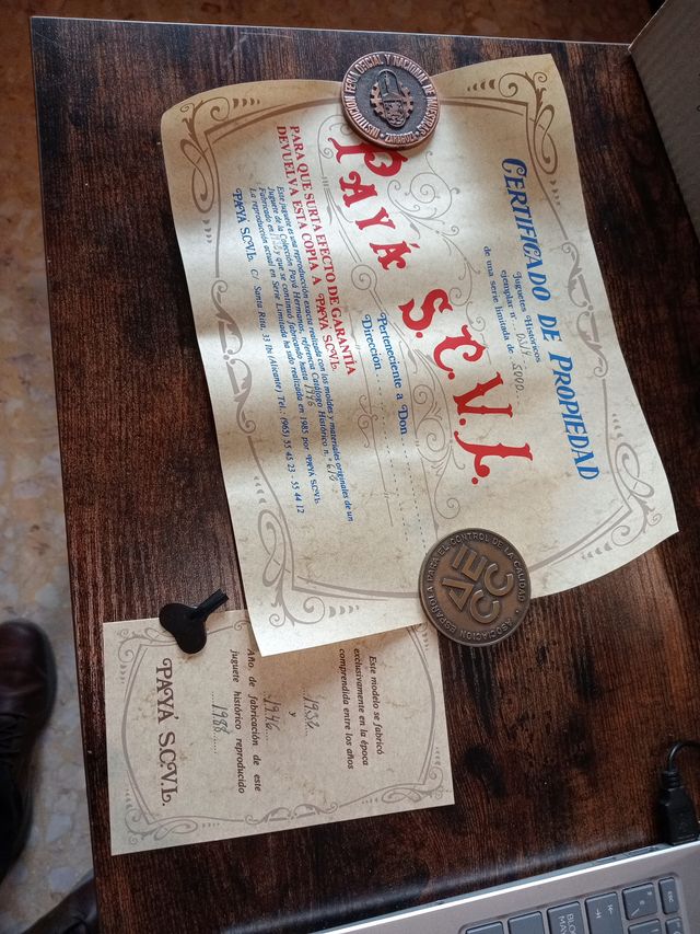 Paya remero ojalata 314 con caja y certificado